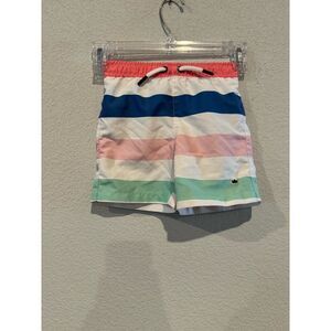 Crown & Ivy Kids Swim Shorts Stretch Multicolored Stripes Size 2T